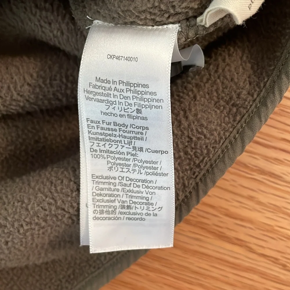 NWOT Madewell Resourced Fleece Cargo Jacket Olive Green Teddy Jacket - Picture 9 of 9